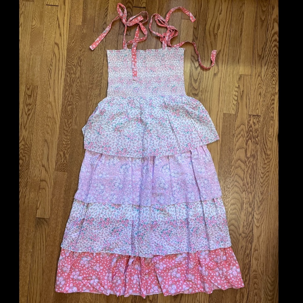 Love Shack Fancy smocked midi dress